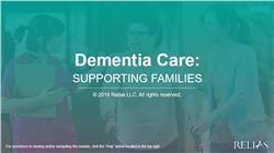 Dementia Care: Supporting Families